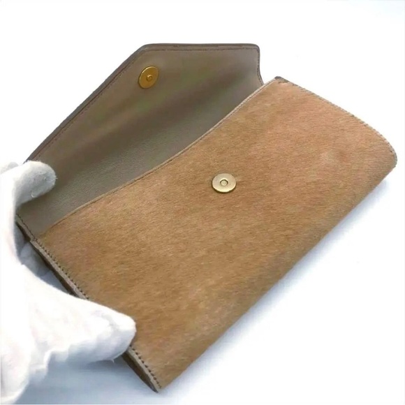 Yves Saint Laurent Brown Leather Clutch - Picture 12 of 13